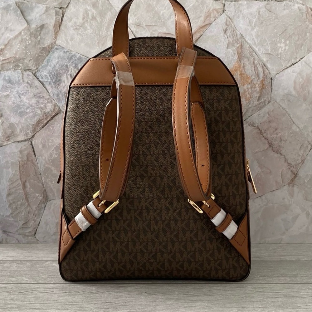 Michael Kors Jayce Medium Brown Signature Backpack - Picture 3 of 8
